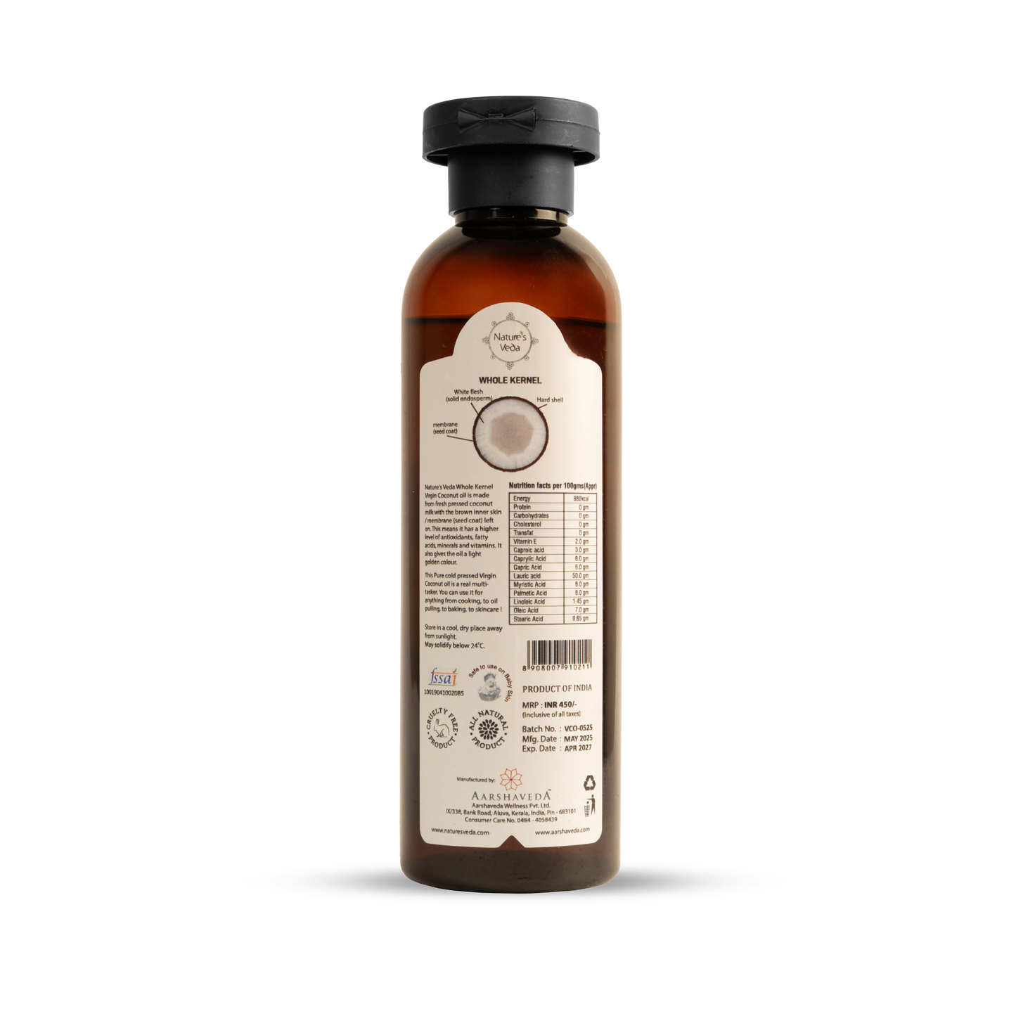 Organic Virgin Coconut Oil - Cold Pressed