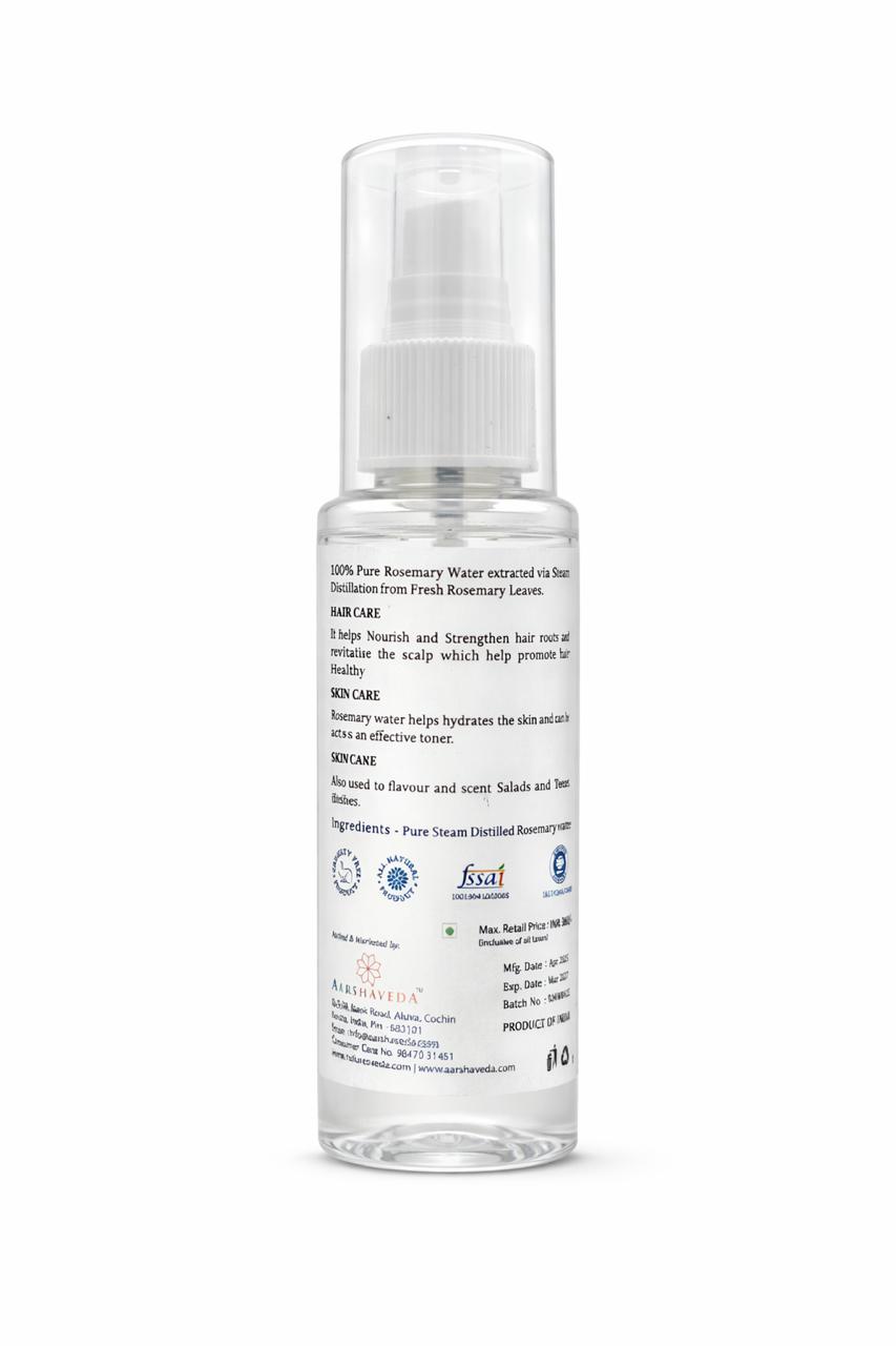 Rosemary water 100 ml - 100% Pure & Natural Hair and scalp mist