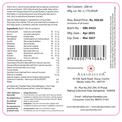 Dasapushpam Baby Lotion
